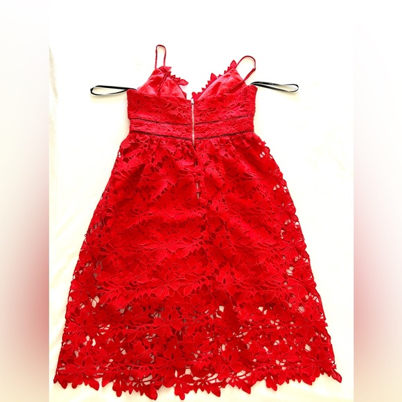 Bardot Sonya Lace Dress in Fire Red - Picture 11 of 13